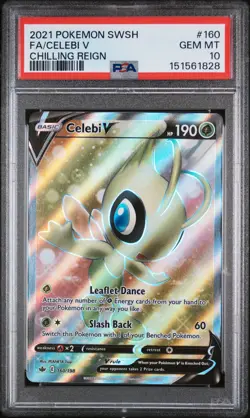 Pokemon Chilling Reign Celebi V 160 PSA 10 - Image 1
