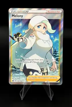 Melony 195/198 Chilling Reign Full Art Trainer Pokemon Supporter Near Mint - Image 1