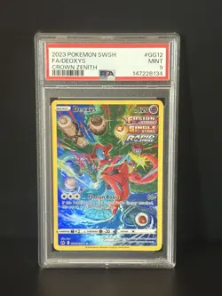 2023 POKEMON SWORD & SHIELD CROWN ZENITH #GG12 FULL ART/DEOXYS PSA 9 - Image 1
