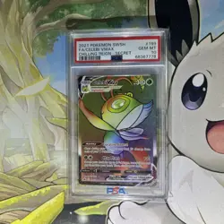 Celebi VMAX 2021 Pokemon Chilling Reign 199/198 Secret Full Art PSA 10 - Image 1