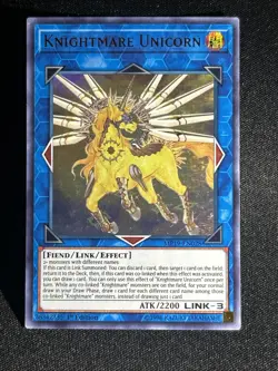 YUGIOH! Knightmare Unicorn MP19-EN028 Ultra Rare 1st Edition NM - Image 1