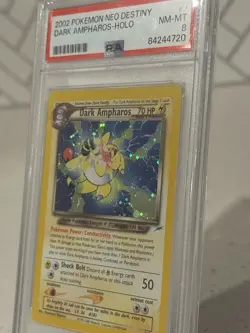 2002 Pokemon Neo Destiny Dark Ampharos Holo Rare PSA 8 NM/MINT - Image 4