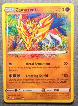 Pokemon English - Vivid Voltage - Zamazenta 102/185 - Amazing Rare - Mint - Image 1