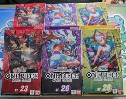 ~LOT OF 6~ ONE PIECE TCG: STARTER DECK BUNDLE ST-23-26-28 SHANKS YAMATO MONKEY - Image 1