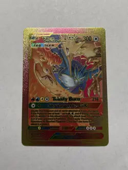 Rainbow Foil FAN ART Display Card Moltres & Zapdos & Articuno GX Tag Team 44/68 - Image 1