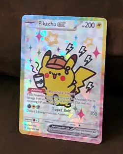 Pokemon Pikachu Holo Fanart Card - Image 1