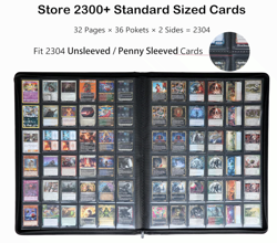 Premium 2300 Pockets Card Binder, Large 36-Pocket 2000+ Ringless Trading Card - Image 3
