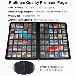 Premium 2300 Pockets Card Binder, Large 36-Pocket 2000+ Ringless Trading Card - Image 5