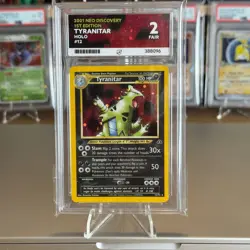 ACE 2 🔥1st Edition Tyranitar 12/75 Rare Holo Pokemon Card Neo Discovery - Image 1