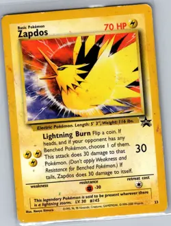 Zapdos 23 Non Holo WoTC Promo - Pokemon Card - MP - Image 1