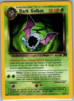 Dark Golbat 24/82 Non Holo Team Rocket - Pokemon Card - NM - Image 1