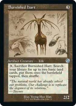 1x Burnished Hart -- Retro Schematic - Foil NM-Mint, English The Brothers' War: - Image 1