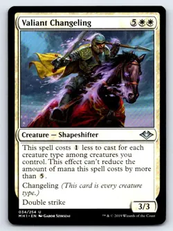 Valiant Changeling 34 Uncommon Modern Horizons Magic: The Gathering LP - Image 1