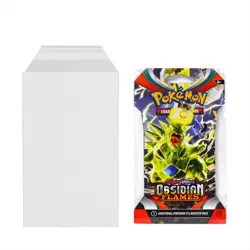50x Self Sealing Clear-View Pokemon Sleeved Booster Pack Protective Sleeves - Image 1