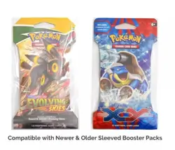 50x Self Sealing Clear-View Pokemon Sleeved Booster Pack Protective Sleeves - Image 2