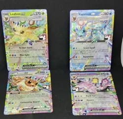 Pokemon TCG Eeveelutions Prize Pack Series 7 PLAY! Stamped Lot (4) Leafeon - Image 1