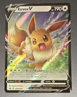Pokemon TCG Eevee V SWSH065 Black Star Promo Ultra Rare Holo Promo - Image 1