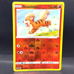 2022 POKEMON SILVER TEMPEST GROWLITHE 019/195 REVERSE HOLO (COMMON) - Image 1