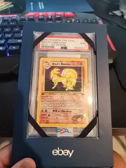 Brock's Ninetales Pokemon Card, PSA Mint 9, Gym Challenge First Edition - Image 1