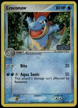 Croconaw Reverse Holo 38/115 ex Unseen Forces 2005 Pokemon Card MP - Image 1
