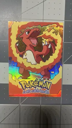 Rainbow Foil E5 Charmeleon 1999 Topps Pokemon First Movie First Print Blue Logo - Image 1
