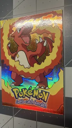 Rainbow Foil E5 Charmeleon 1999 Topps Pokemon First Movie First Print Blue Logo - Image 2