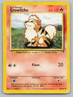 Growlithe 45/110 Uncommon Legendary Collection Pokemon HP - Image 1