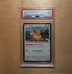 Eevee PSA 9 2025 Pokemon Play Prize Pack Series 7 Surging Sparks #143/191 6345 - Image 1