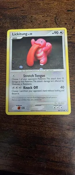Lickitung 80/127 Common Platinum Pokemon Lightly Played - Image 1