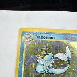 Pokemon TCG Vaporeon Jungle Holo Rare Unlimited 12/64 Stage 1 English 1999 - Image 2
