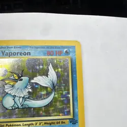 Pokemon TCG Vaporeon Jungle Holo Rare Unlimited 12/64 Stage 1 English 1999 - Image 3