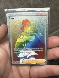 Leon (Secret) 195/185 Swsh04: Vivid Voltage Holo Secret Rare Pokemon TCG - Image 1