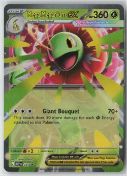 Pokemon Mega Meganium ex #034 ME: Mega Evolution Promo Near Mint or Better - Image 1