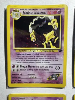 Pokemon TCG Gym Challenge Sabrina's Alakazam Holo, Kadabra, and Abra LP/NM - Image 2