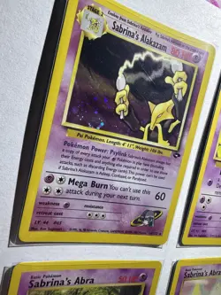 Pokemon TCG Gym Challenge Sabrina's Alakazam Holo, Kadabra, and Abra LP/NM - Image 3