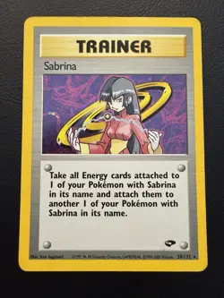 Pokemon mp Sabrina Trainer Holo Rare 20/132 Gym Challenge 2000 English Unlimited - Image 1