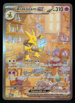 Alakazam ex #201/165 Mew 151 NM Pokemon Card - Image 1