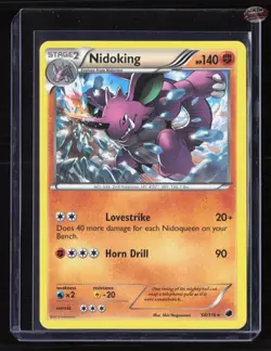 Nidoking Black & White Plasma Freeze Non-Holo Rare 58/116 - NM - Image 1