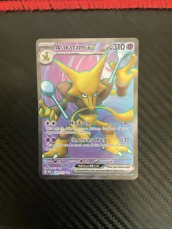 Alakazam EX #188/165 Holo Full Art Ultra Rare English Pokemon 151 Pokemon TCG NM - Image 1