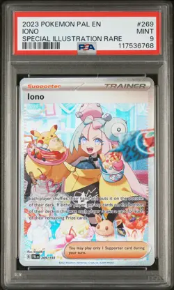 2023 Pokemon Paldea Evolved #269 Iono Special Illustration Rare PSA 9 - Image 1