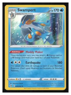 🎴 Swampert 064/264 Rare Holo Fusion Strike NM - Image 1