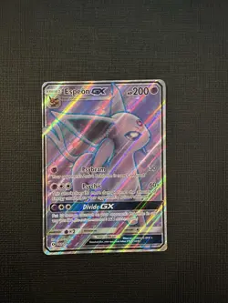 Espeon GX 140/149 FULL ART Ultra Rare Sun & Moon Base Pokemon Card HP - Image 1