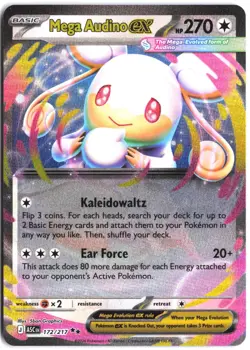 Mega Audino ex 172/217 Double Rare ME: Ascended Heroes Pokemon - Image 1