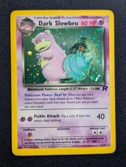 Dark Slowbro 12/82 Team Rocket Pokemon LP Unlimited Holo - Image 1
