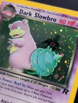 Dark Slowbro 12/82 Team Rocket Pokemon LP Unlimited Holo - Image 2