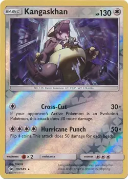 KANGASKHAN 99/149 SM SUN & MOON BASE POKEMON (REVERSE HOLO, LP) - Image 1
