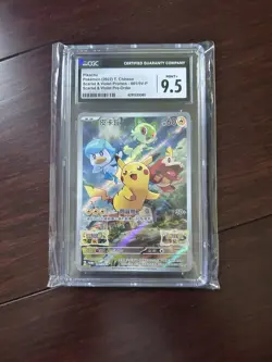Pokemon Pikachu Promo #1 Chinese Scarlet and Violet Preorder in a CGC 9.5 Blue L - Image 1