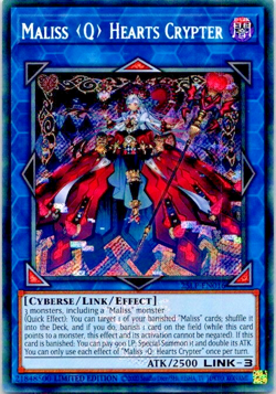 Maliss Q Hearts Crypter 25LP-EN016 Emblazoned Secret Rare Near Mint Yu-Gi-Oh! - Image 1