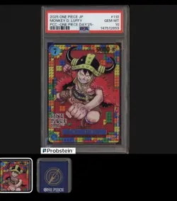 2025 One Piece JPN PCC One Piece Day '25 #110 Monkey D. Luffy PSA 10 GEM MINT - Image 1