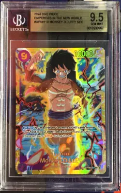 One Piece Emperors in the New World OP09 Monkey D Luffy SEC HOLO BGS 9.5 ENG - Image 1